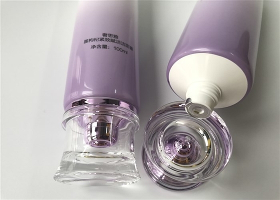 Purple SHE'S YEA Plastic Cream Tubes 100ml With Acrylic Cap Gradually Changing Color