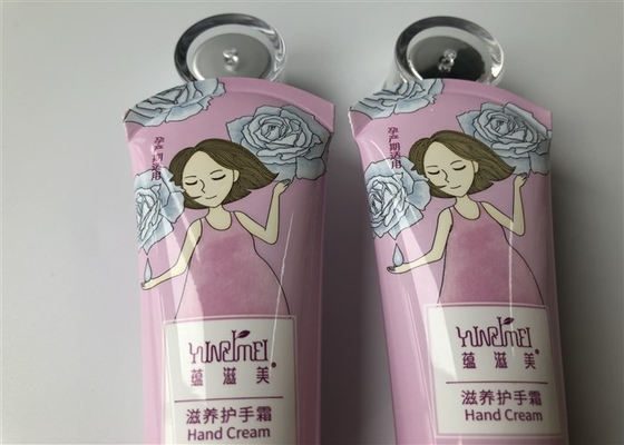 Milk White Hand Cream Plastic Tube Packaging 30ml  8c Offset Screen Printing Arc Tail Shape