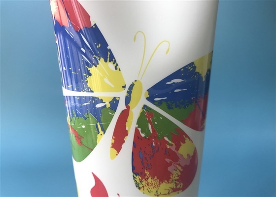 Diameter 50 Mm Plastic Tube Bottles Gloss Oil ASTA Series Hose Body With Butterfly Pattern