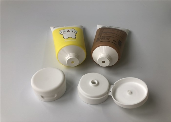 200ml white cute picture offset printing Plastic Lotion Tube diameter 50mm with white flip top cap