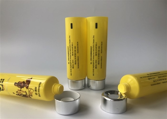 Yellow tube 3 color offset printing 2 color silk printing hot stamping silver foil ASTA special process series hose