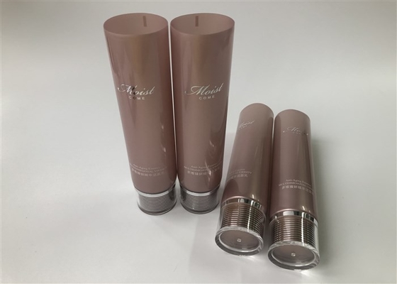 5-layer tube deep powder semi-transparent pearl tube 1 color silk screen hot stamping silver foil with acrylic cap 120ml