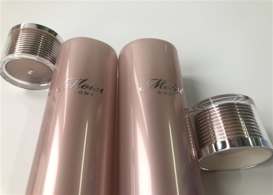 5-layer tube deep powder semi-transparent pearl tube 1 color silk screen hot stamping silver foil with acrylic cap 120ml