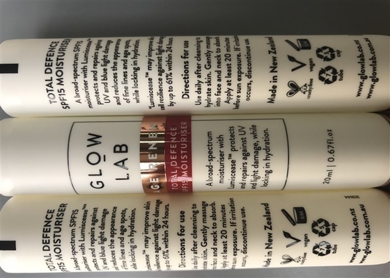 20ml Empty Cosmetic Tubes 5 Layer Co Extruded Silk Screen And Hot Stamping Bronze