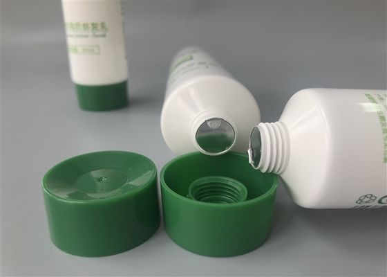 Med Care Cosmetic Packaging Tubes / Straight Flat Cap Cosmetic Plastic Tube