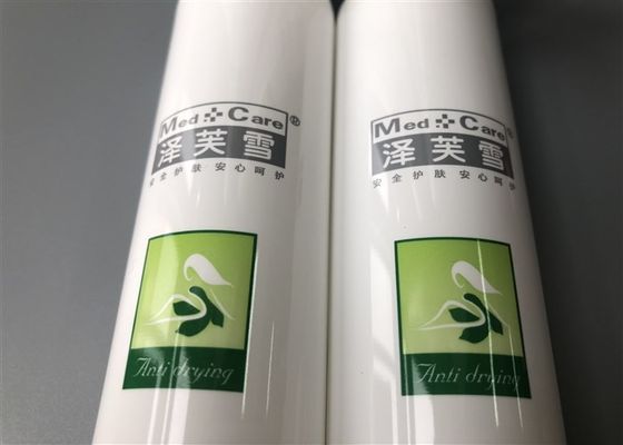 Med Care Cosmetic Packaging Tubes / Straight Flat Cap Cosmetic Plastic Tube