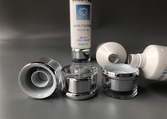 Acrylic Cap Empty Cosmetic Tubes For Massage Gel Packing Customized