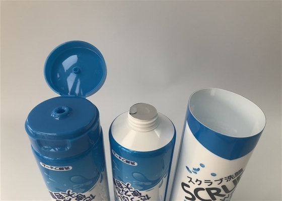 White Pearl Plastic Cosmetic Tubes Full Printing Glossy Vanish 160g With Front Oriented