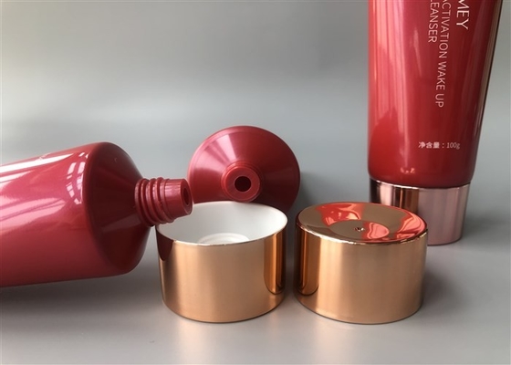 Pearlescent POCMEY Empty Plastic Lotion Tubes With Straight Flat Cap