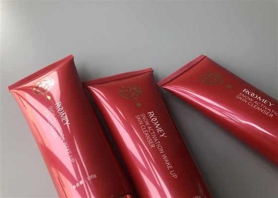 Pearlescent POCMEY Empty Plastic Lotion Tubes With Straight Flat Cap