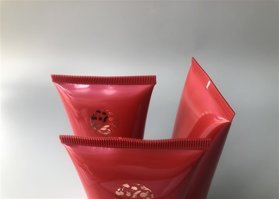Pearlescent POCMEY Empty Plastic Lotion Tubes With Straight Flat Cap
