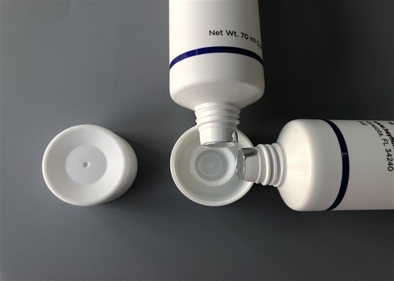 Milk White Honey Plastic Cream Tubes 3c Silk Screen Printing With Screw On Cap 70ml