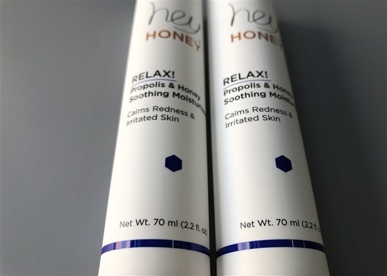 Milk White Honey Plastic Cream Tubes 3c Silk Screen Printing With Screw On Cap 70ml