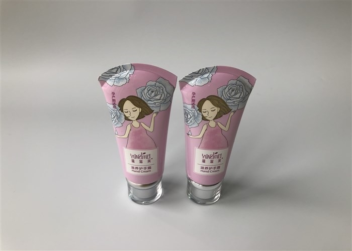Milk White Hand Cream Plastic Tube Packaging 30ml  8c Offset Screen Printing Arc Tail Shape