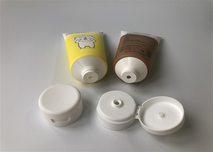 200ml white cute picture offset printing Plastic Lotion Tube diameter 50mm with white flip top cap