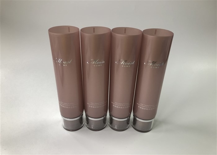 5-layer tube deep powder semi-transparent pearl tube 1 color silk screen hot stamping silver foil with acrylic cap 120ml