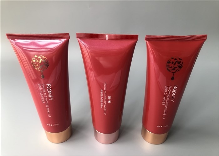 Pearlescent POCMEY Empty Plastic Lotion Tubes With Straight Flat Cap