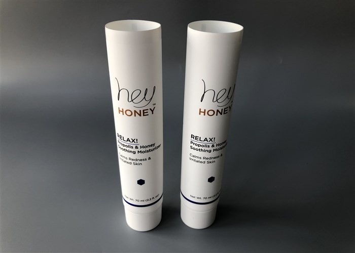 Milk White Honey Plastic Cream Tubes 3c Silk Screen Printing With Screw On Cap 70ml